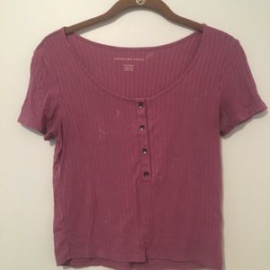 american eagle pink top
